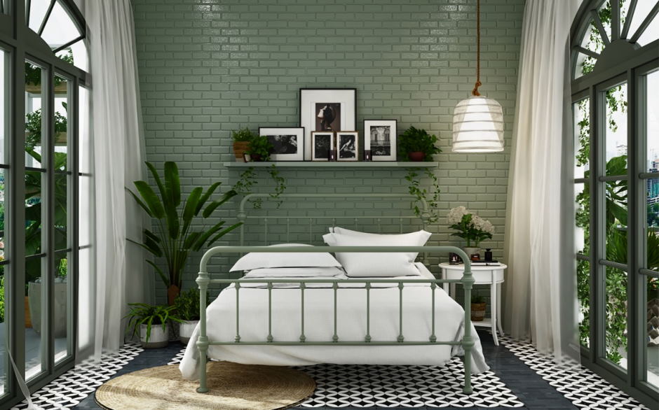 green bedroom design ideas